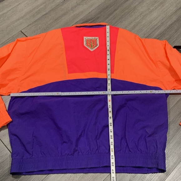 PCH 80’s Pacific Coast Highway Neon Color Block Half Zip Pull Over Windbreaker - Picture 12 of 14